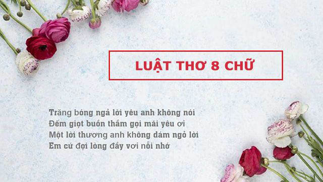 Nguyên tắc bằng – trắc đối với thể thơ 8 chữ