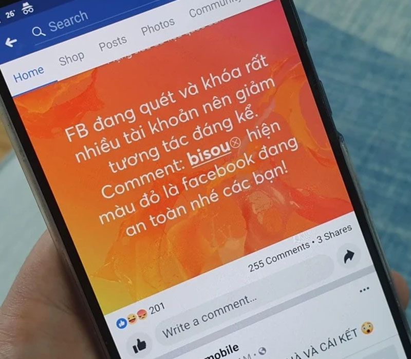 Bisou" là gì trên Facebook?